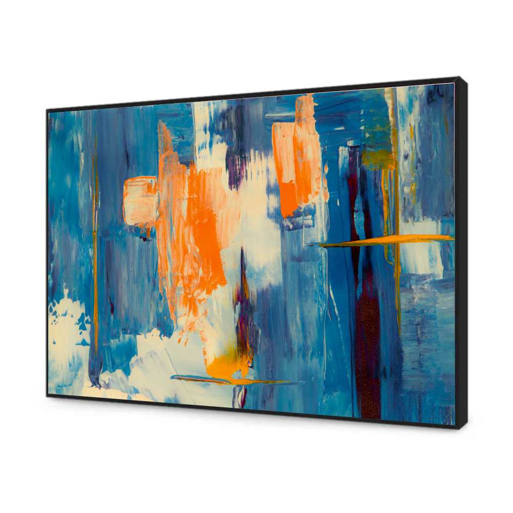 Quadro Decorativo Abstrato Pinceladas Artisticas Coloridas